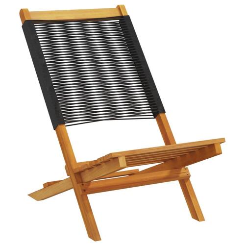 Foldbare havestole 8 stk. massivt akacietræ sort