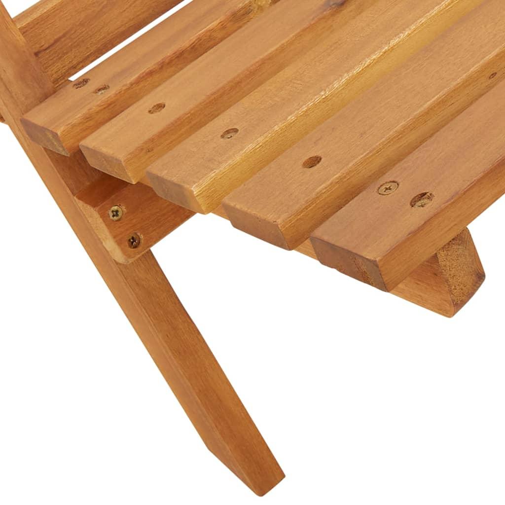 Foldbare havestole 8 stk. massivt akacietræ sort