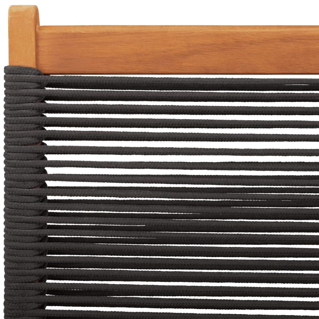 Foldbare havestole 8 stk. massivt akacietræ sort