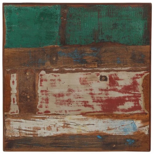 Barbord 60x60x107 cm massivt genbrugstræ flerfarvet