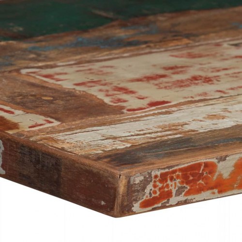 Barbord 60x60x107 cm massivt genbrugstræ flerfarvet