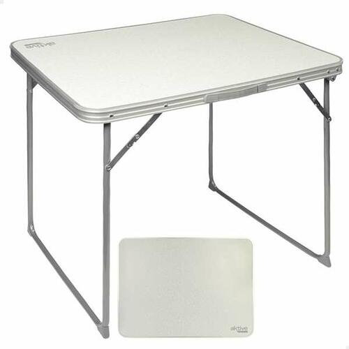 Sammenklappeligt bord Aktive Hvid Stål Træ MDF 80 x 60 x 70 cm