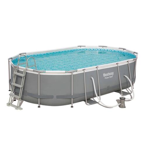 Power Steel swimmingpoolsæt 488x305x107 cm oval 56448