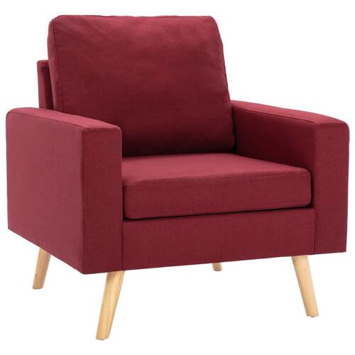2 personers sofa stof vinrød