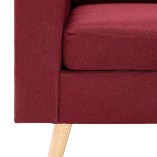 2 personers sofa stof vinrød