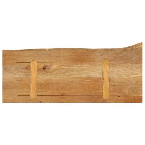 Bordplade 70x20x2,5 cm naturlig kant massivt mangotræ