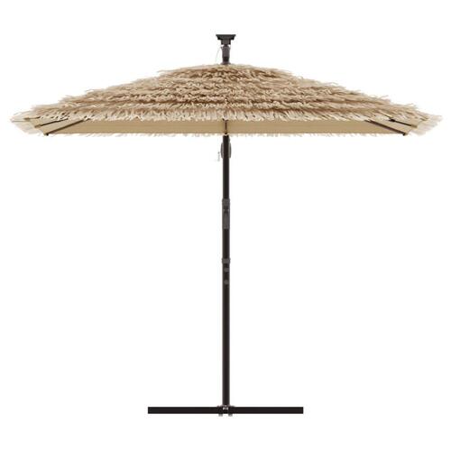 Haveparasol med stålstang 246x246x230 cm brun