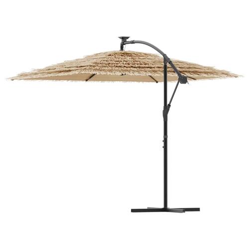 Haveparasol med stålstang 246x246x230 cm brun