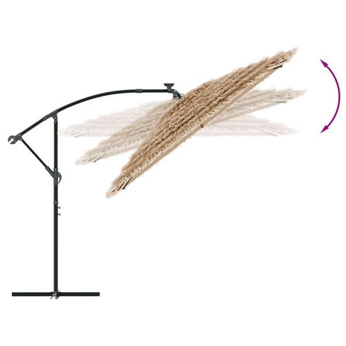 Haveparasol med stålstang 246x246x230 cm brun
