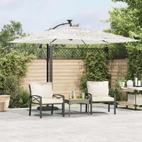 Haveparasol med stålstang 269x269x235 cm hvid