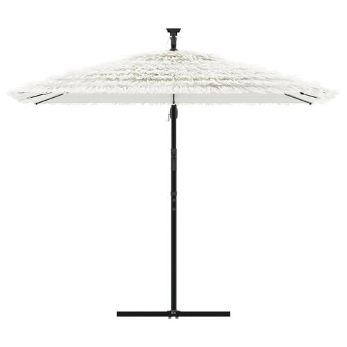 Haveparasol med stålstang 269x269x235 cm hvid