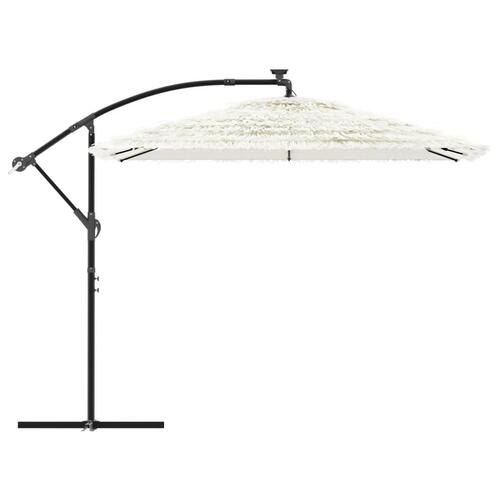 Haveparasol med stålstang 269x269x235 cm hvid