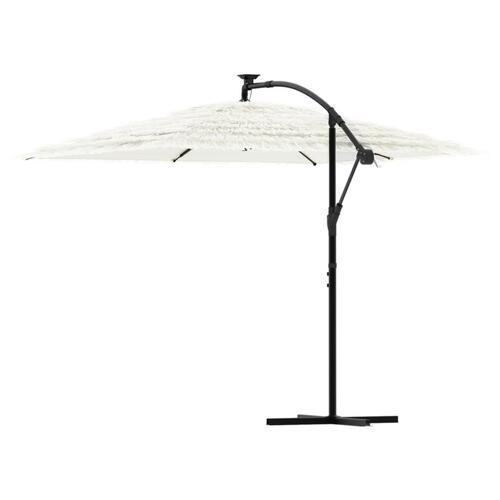 Haveparasol med stålstang 269x269x235 cm hvid