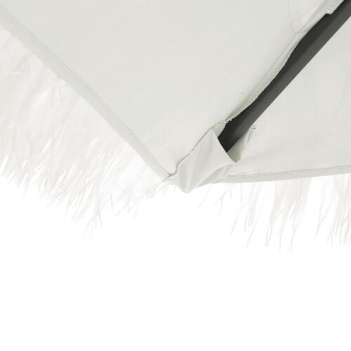 Haveparasol med stålstang 269x269x235 cm hvid