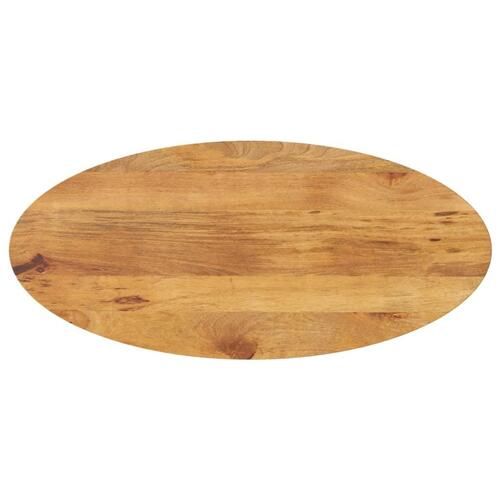 Bordplade 100x50x2,5 cm oval massivt mangotræ