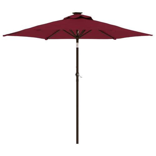 Parasol med stålstang 225x225x212 cm bordeauxrød