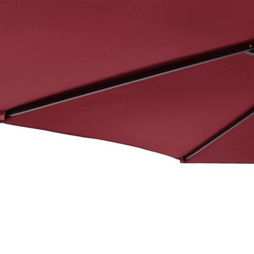 Parasol med stålstang 225x225x212 cm bordeauxrød