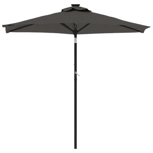 Parasol med stålstang 225x225x212 cm antracitgrå