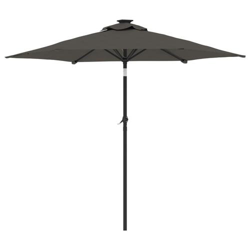 Parasol med stålstang 225x225x212 cm antracitgrå