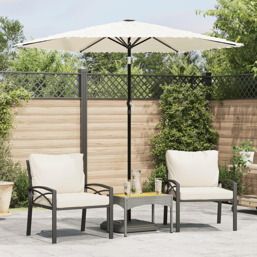 Parasol med stålstang 223x223x213 cm hvid