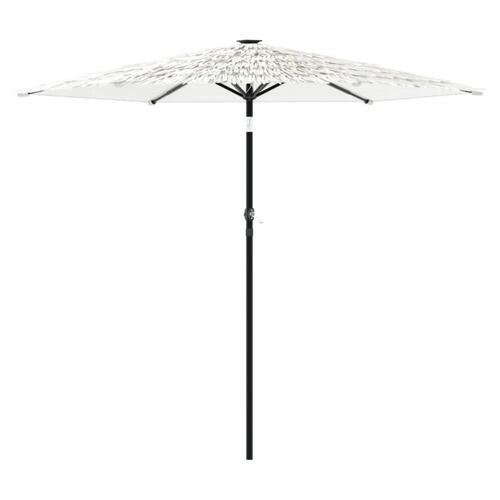 Parasol med stålstang 223x223x213 cm hvid