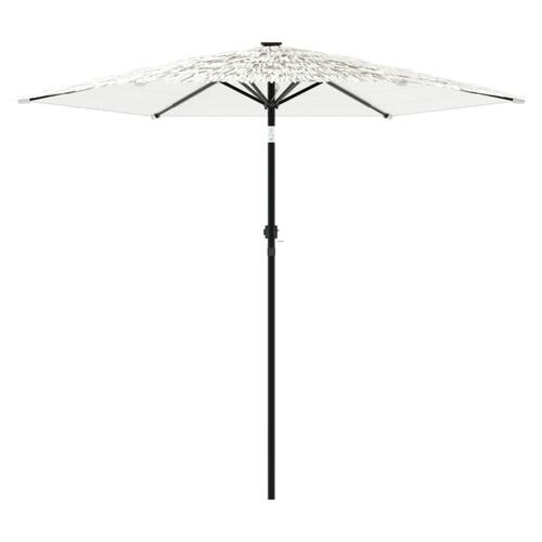 Parasol med stålstang 223x223x213 cm hvid