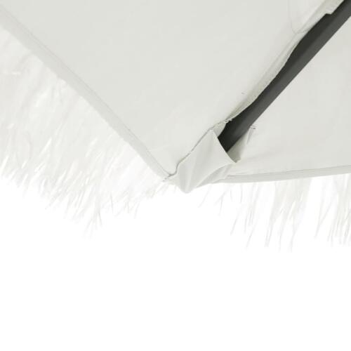 Parasol med stålstang 223x223x213 cm hvid