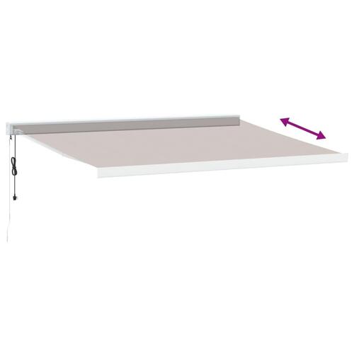 Markise 400x300 cm automatisk betjening brun
