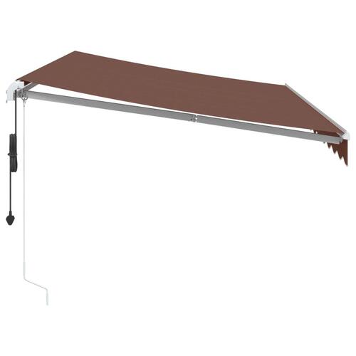 Markise 350x250 cm automatisk betjening brun