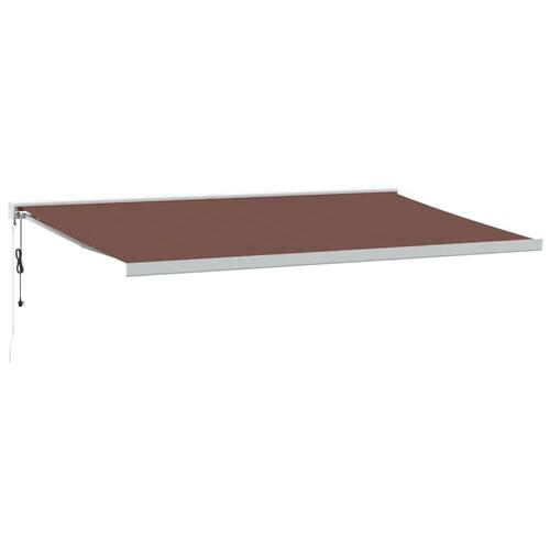 Markise 500x300 cm automatisk betjening brun