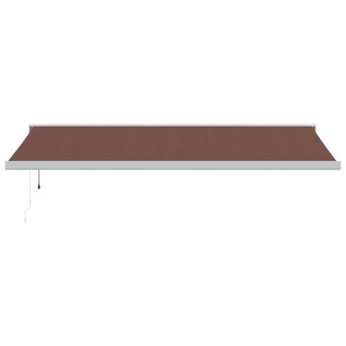Markise 500x300 cm automatisk betjening brun