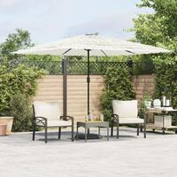 Haveparasol med stålstang 290x290x238 cm hvid