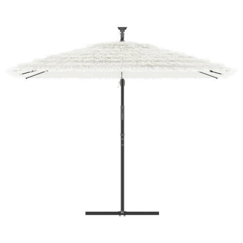 Haveparasol med stålstang 290x290x238 cm hvid