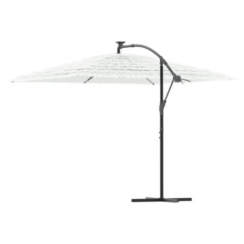Haveparasol med stålstang 290x290x238 cm hvid