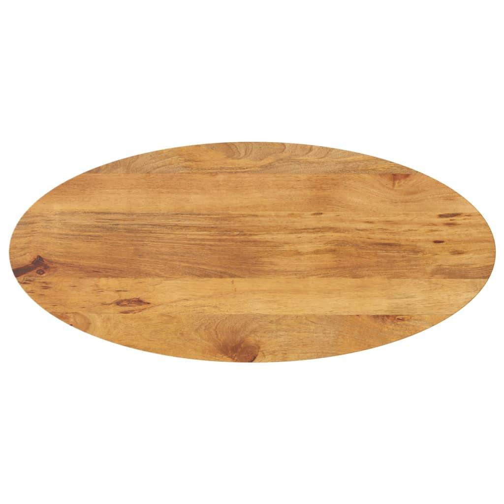 Bordplade 90x40x2,5 cm oval massivt mangotræ