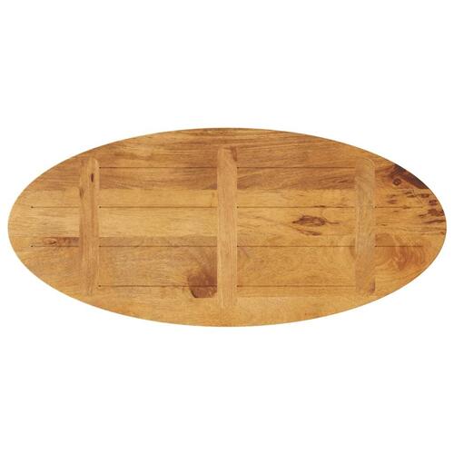 Bordplade 90x40x2,5 cm oval massivt mangotræ