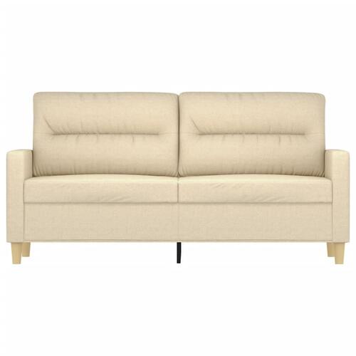 2-personers sofa 140 cm stof cremefarvet