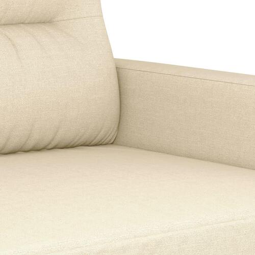 2-personers sofa 140 cm stof cremefarvet