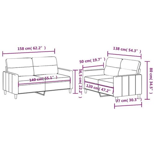 2 personers sofa med hynder stof lysegul