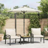Parasol med stålstang 225x225x212 cm hvid