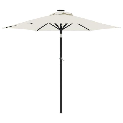 Parasol med stålstang 225x225x212 cm hvid