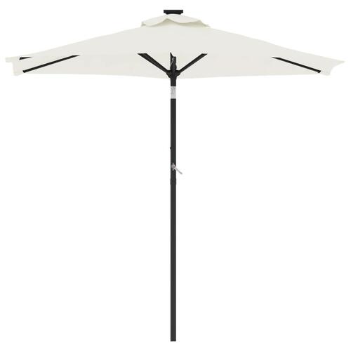 Parasol med stålstang 225x225x212 cm hvid