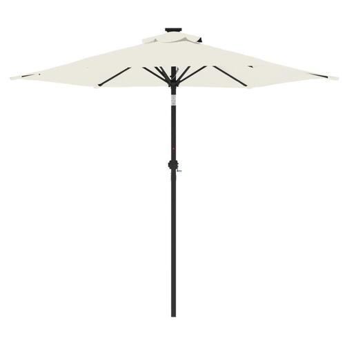 Parasol med stålstang 225x225x212 cm hvid