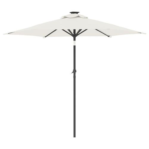 Parasol med stålstang 225x225x212 cm hvid