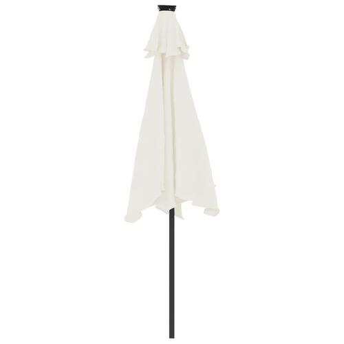 Parasol med stålstang 225x225x212 cm hvid