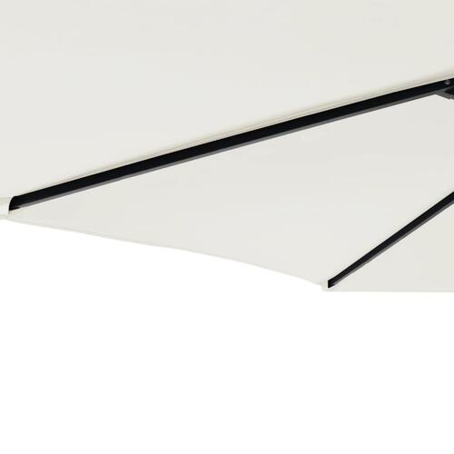 Parasol med stålstang 225x225x212 cm hvid