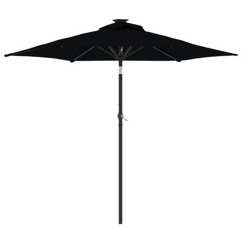 Parasol med stålstang 225x225x212 cm sort