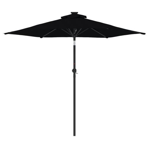 Parasol med stålstang 225x225x212 cm sort