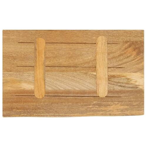 Bordplade 60x20x2,5 cm naturlig kant massivt mangotræ