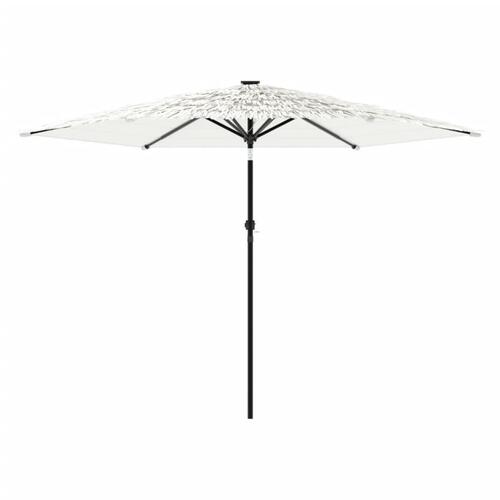 Haveparasol med stålstang 288x288x225 cm hvid